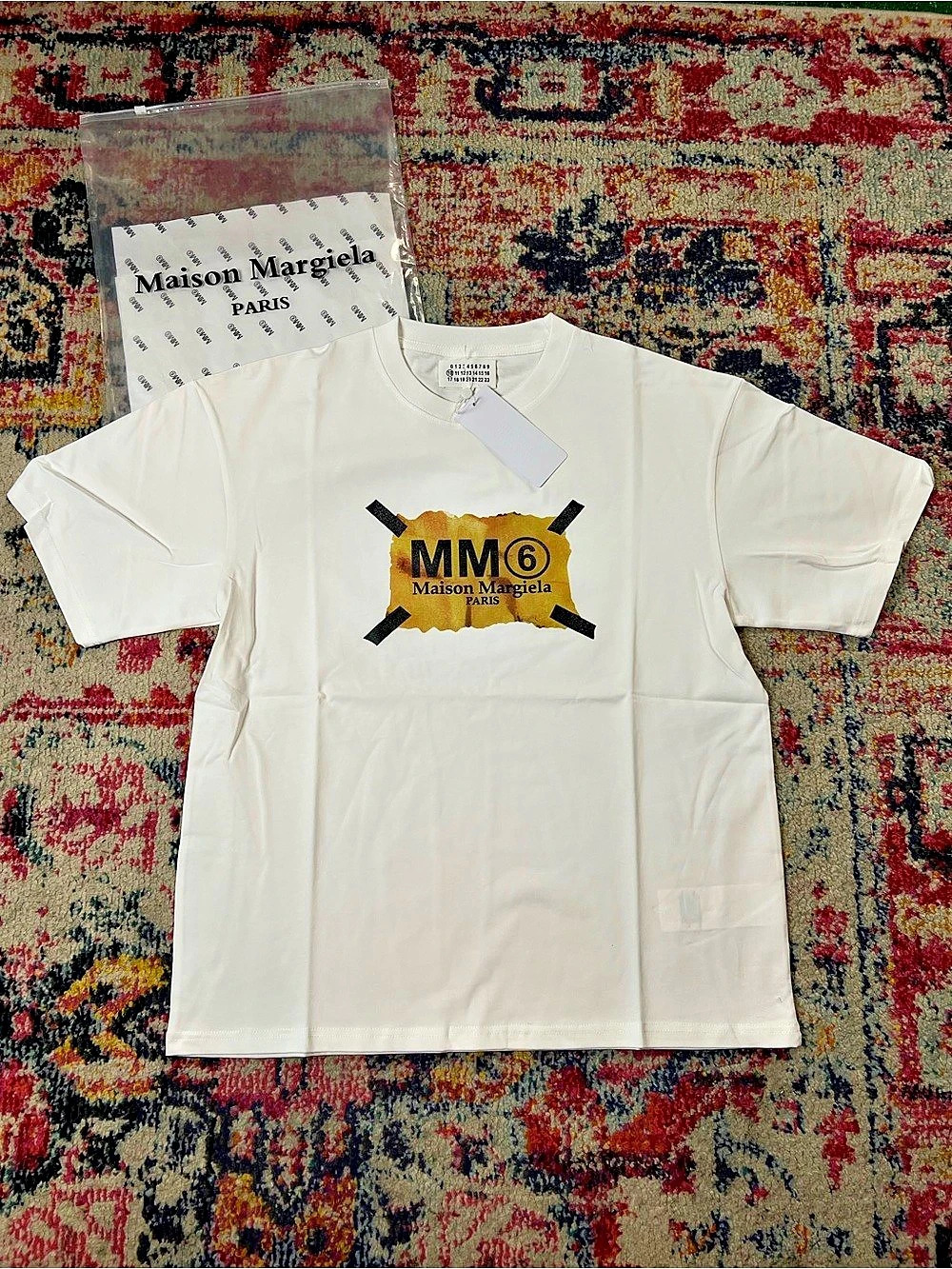 Maison Margiela MM6 logo T-shirt Logo Short Sleeve T-Shirt XL NWT
